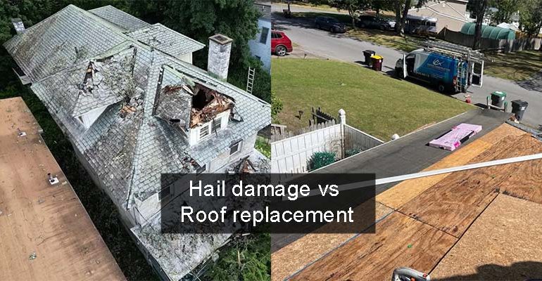 Hail Damage Roof Repair vs. Replacement: Which Is the Better Choice? Hail damage vs roof replacement