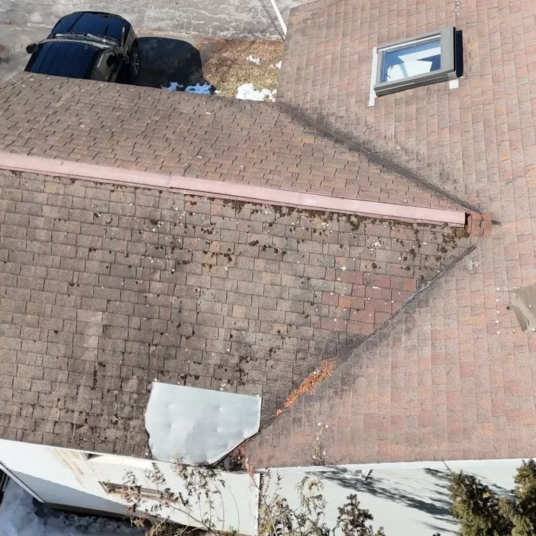 How Roof Ventilation Impacts Energy Bills & Roof Lifespan Roof Ventilation System Impact on Energy Bills and Roof Lifespan Damaged asphalt shingle roof with poor ventilation and moisture buildup affecting roof lifespan and increasing home energy bills