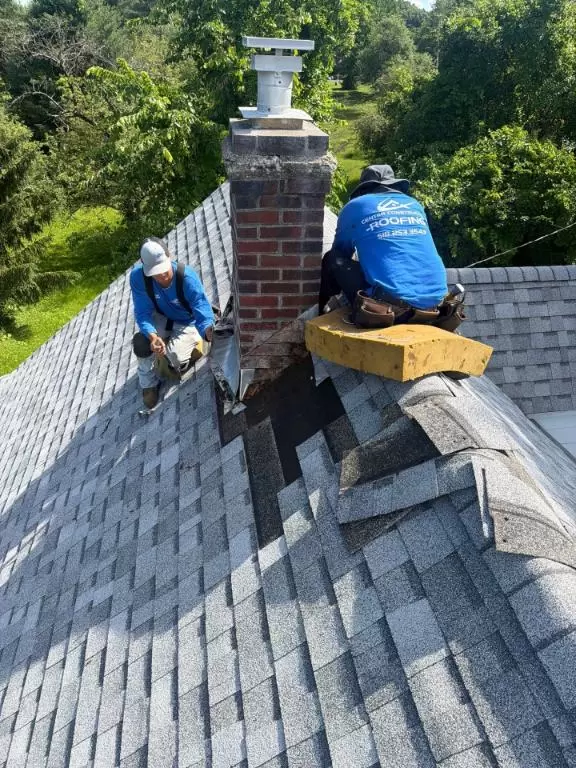 Roof installation in progress in Nassau NY