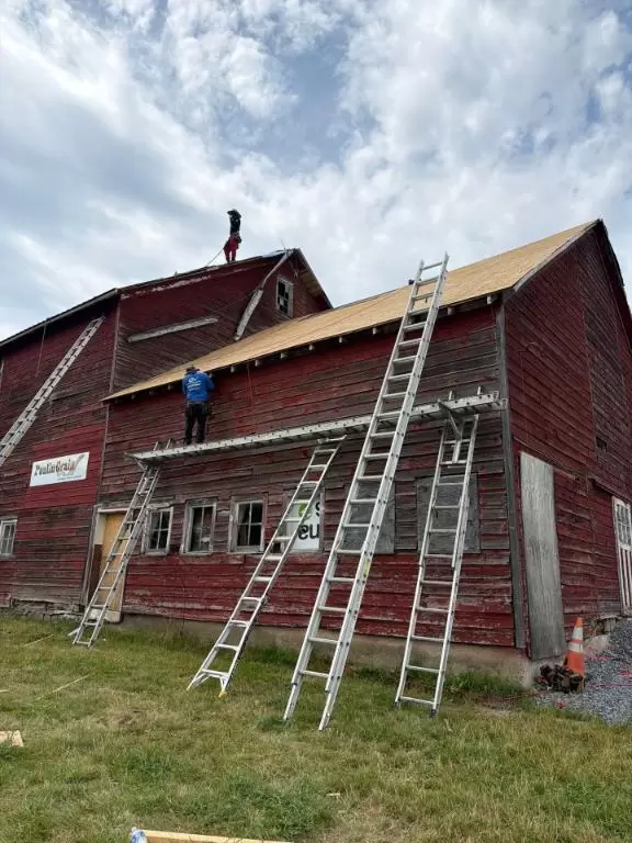 Roof installation in progress in North Chatham NY